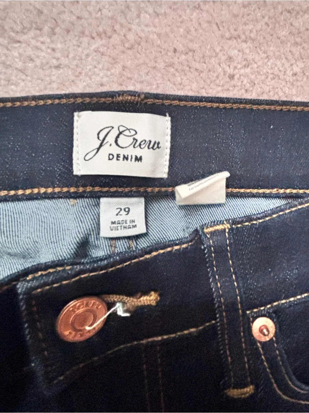 J. Crew Deep Indigo Skinny Jeans